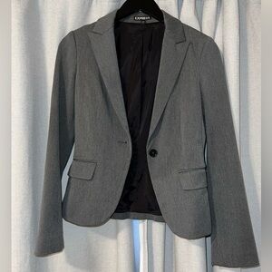 Express Charcoal Tailored Blazer
